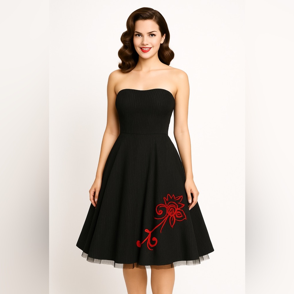 Vintage Pinstriped Dress